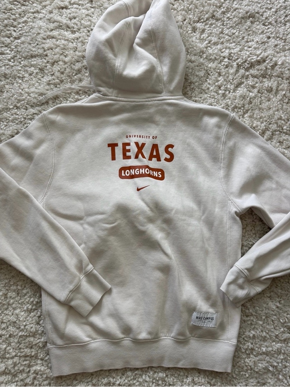 Texas Longhorn Nike Cream Pullover Hoodie with Texas Longhorns Logo